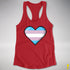 Transgender Pride 8-Bit Pixel Heart Racerback Tank - Red